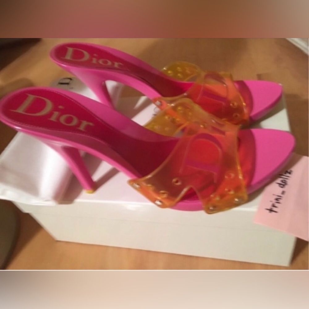 RARE Vintage Christian DiorJelly Platform Barbie Heels💖Price Firm! - Picture 8 of 12